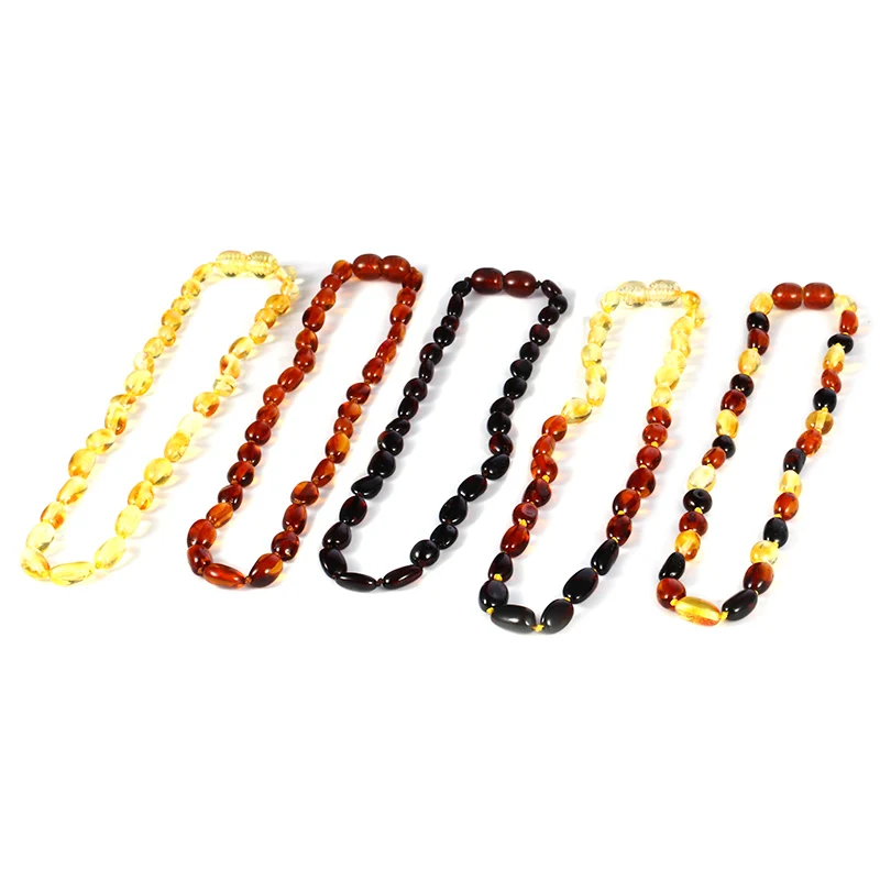 HAOHUPO 5, новый дизайн, янтарное ожерелье для прорезывания зубов для женщин, барокко, натуральный балтийский Ambre, ювелирные изделия, натуральные камни 33-60 см, женские подарки