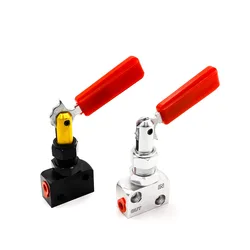 Billet aluminium Brake Proportion Valve Adjustable Prop Brake Bias Adjuster Racing Car Lever Type( Silver+Red) TT100630