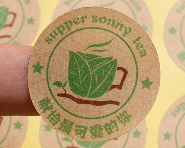 

Custom logo brown kraft label printing kraft sticker Order as per your needs