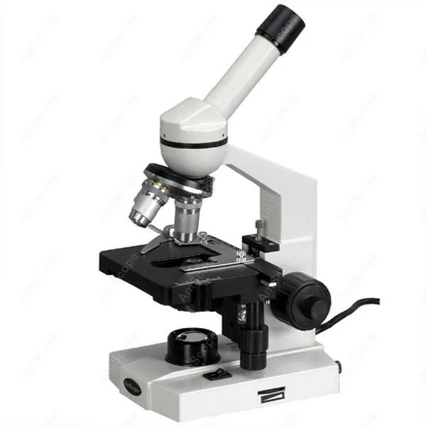 AmScope M600 Series Student Monocular Compound Microscope 40X-2000X+ Mechanical Stage