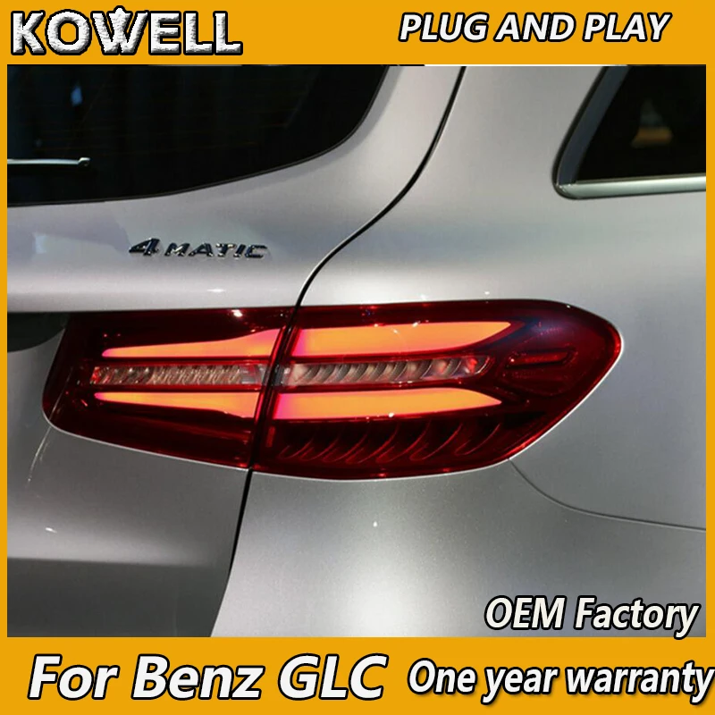 KOWELL Car Styling for Mercedes-Benz W253 GLC200 GLC260 GLC300 LED Taillight Rear Lamp Parking Brake Turn Signal Lights