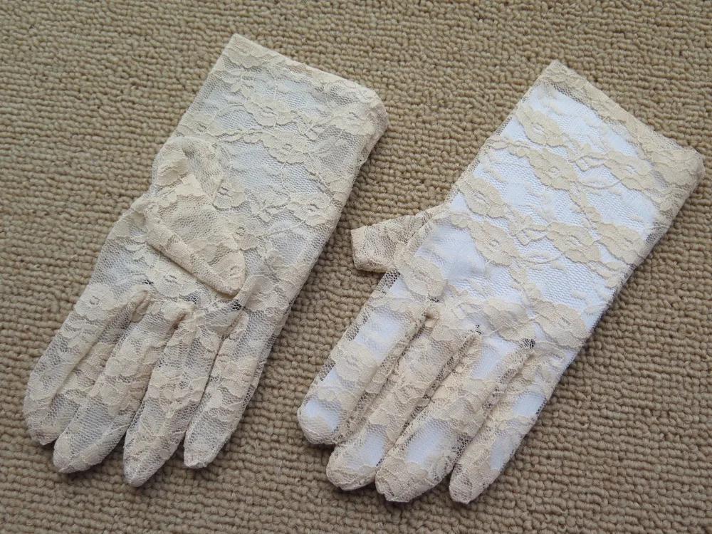2022 fashion Women vintage Goth Party Sun Protection Hollow-Out Sexy Dressy Mittens Fingerless Lace Gloves