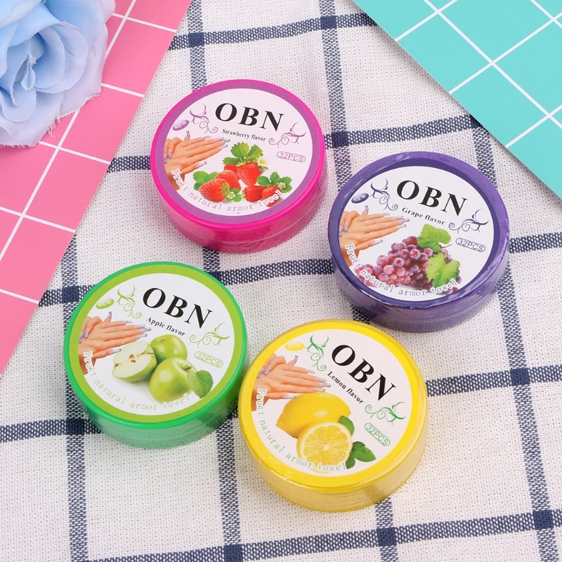 Manicure Nail Art Polish Remover Pad Nail Varnish Wet Wipes Paper Towel Fruit Flavor Nail Gel Remover Cleaner