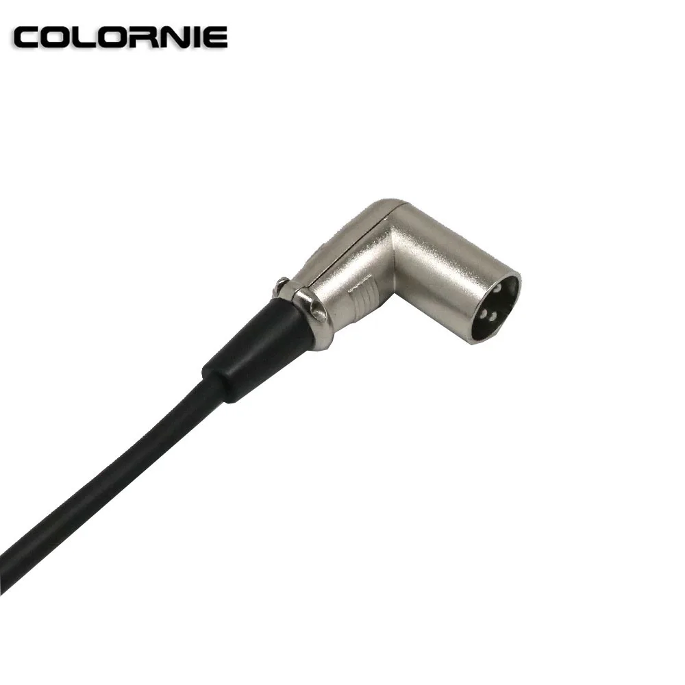 3 PIN XLR Connector Right Angle Male and Female Plug 90 Degree 30cm Cable for stage light effect