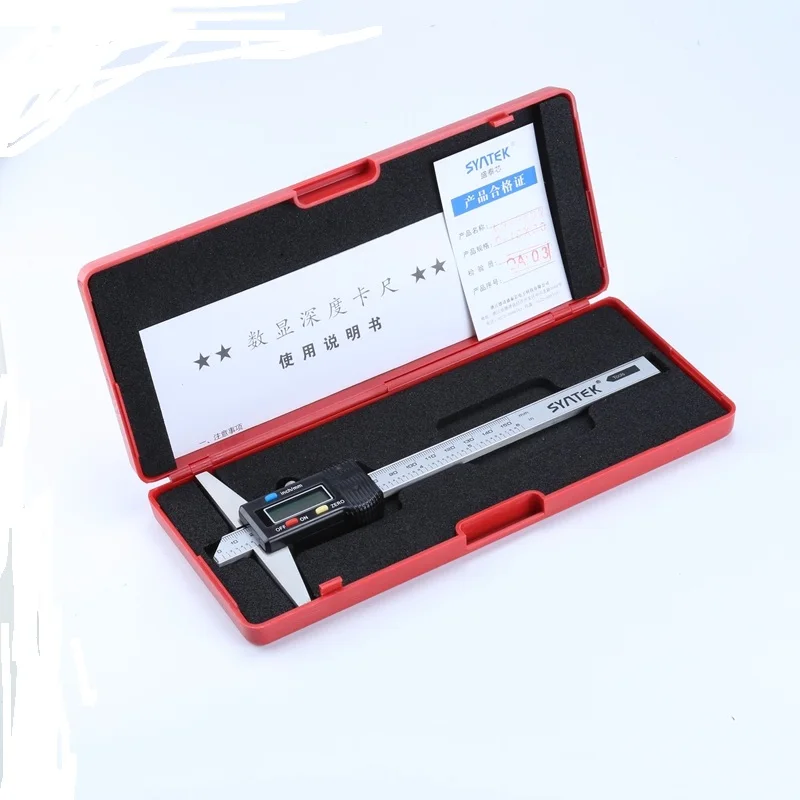 Digital Depth Caliper 150mm-300mm Digital Depth Vernier Caliper Micrometer LCD Stainless Steel Electronic Digital Depth Gauge