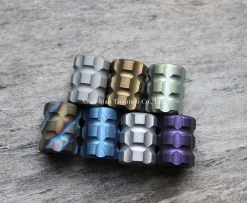 Titanium TC4 Beads / Knife Plummet 5.5mm Hole Diameter Light Weight 2.3g Beautiful Surface