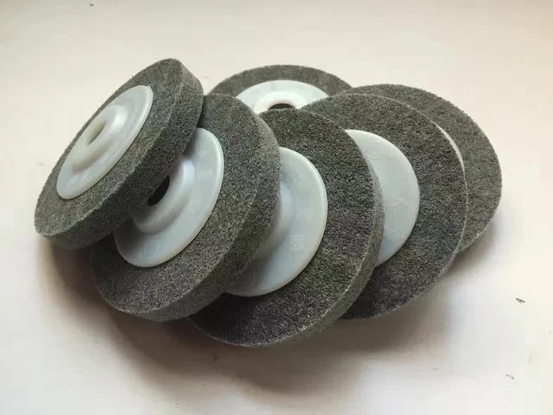 

New 10pcs/lot Gray Metal polishing wheel 100*16mm 7p Non woven abrasive wheel Nylon Fiber polishing wheel Abrasive disc