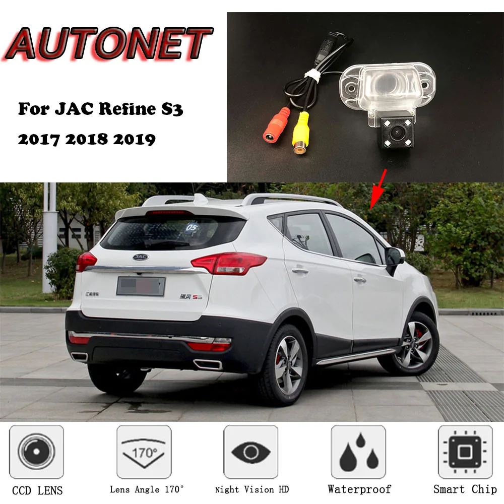 AUTONET Backup Rear View camera For JAC Refine S3 2017 2018 2019 Night Vision Parking camera license plate camera