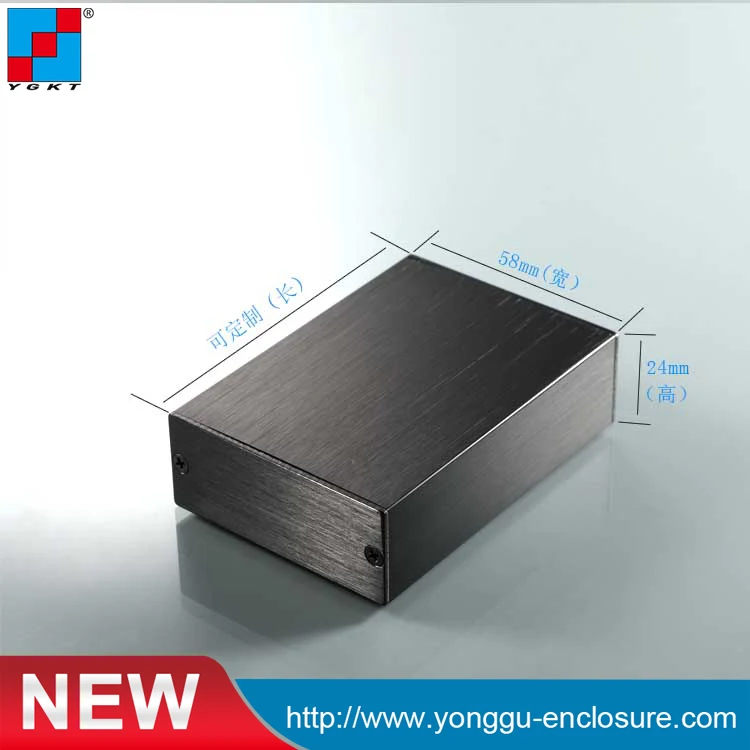 Metal Enclosure With Aluminum End Panels 58*24*80 mm (wxhxl) project boxes