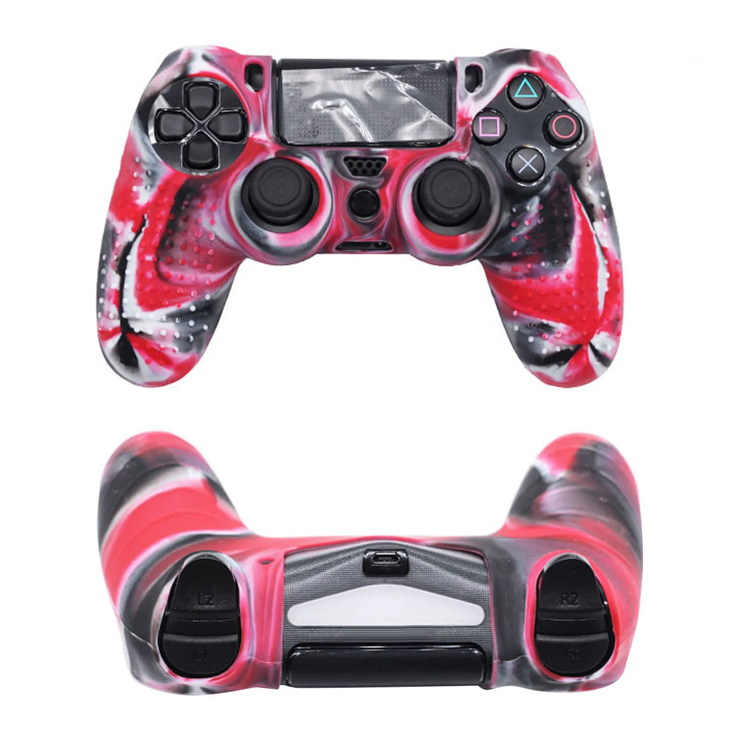 Bevigac Fashion Anti-Slip Dustproof Silicone Protective Case Cover for Sony PlayStation Play Station PS 4 PS4 Controller