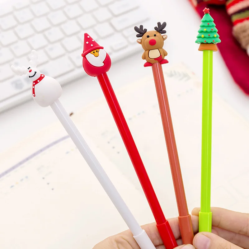 1 PCS Cute Cartoon  Christmas Series Neutral Pen Creative Students Pen Black Pen for Christmas Gel Pen Cute Stationary Wholesale