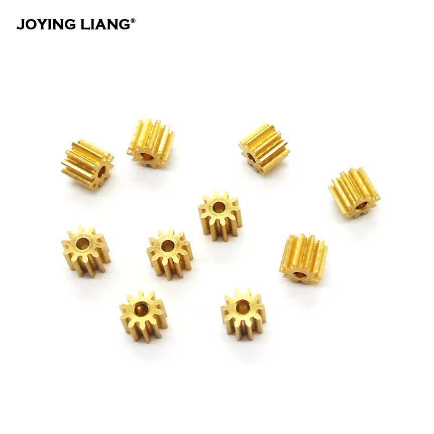 101.5A/ 102A 0.3M Copper Gear 10 Teeth Hole 1.5mm/ 2mm Tight Fitting Small Module Pinions 10pcs/lot