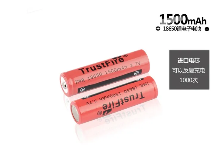 10pcs/lot TrustFire IMR 18650 1500mah 3.7V Rechargeable Battery Lithium Batteries For electronic cigarettes LED Flashlights