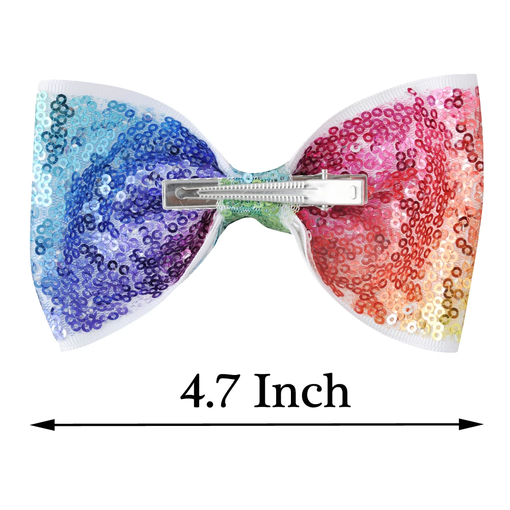 30 Color 4.7 Inch Girls Cute Glitter Mermaid Sequins Scales Hair clips Boutique Hair Bows Women Hairpins Kids Hair Accessories