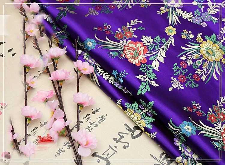 100cmx75cm crabapple yarn dyed braocade fabric jacquard tapestry satin jacquard fabric fashion fabric DIY clothing