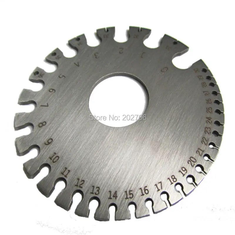 0-36 Round AWG SWG Wire Gauge Thickness Ruler Gauge Diameter Stainless Steel Measurer Tool