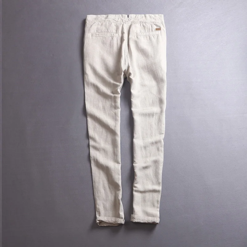 Suhaiwe's Brand Men's Fashion Long Pants Linen casual Pants Men Cotton Comfortable and breathable Trousers Men trendy pantalones