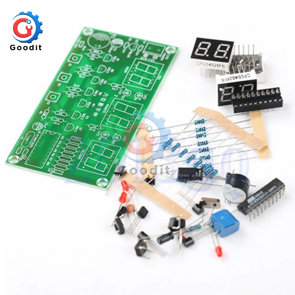 Digital Clock DIY Kit 6 Bits C51 AT89C2051 Chip Electronic Alarm Clock Kit FR-4 PCB with DIY Learing Kit for Arduino