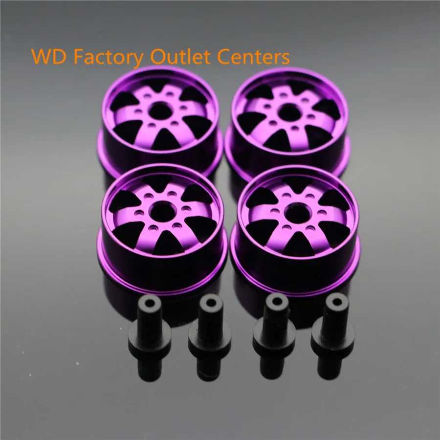 RFDTYGR Middle Diameter Lightweight Wheels Self-made Parts For Tamiya MINI 4WD Colored Wheel w/Aluminum Disc L004 1Set /lot