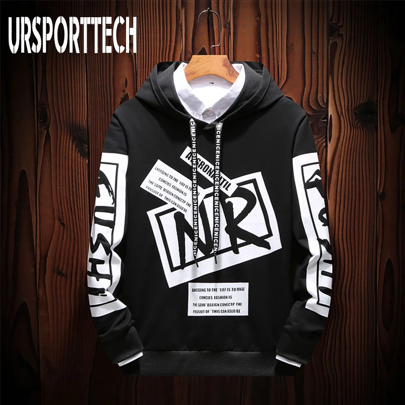 New Casual Oversized HOODIE Men Hip Hop Street Wear Letter Print Sweatshirts Skateboard Men/Woman Pullover Hoodies Male Hoodie