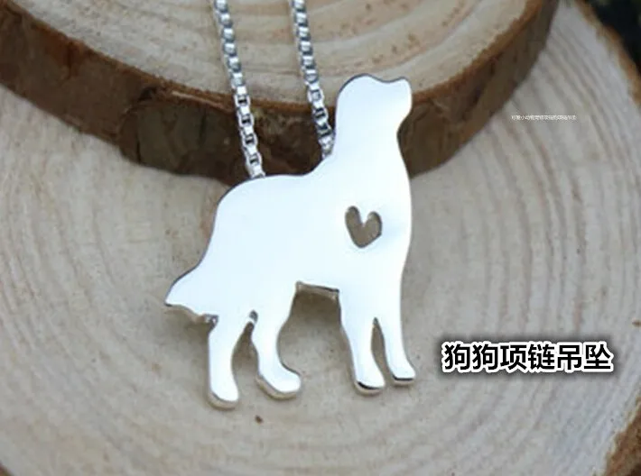 Bernese mountain dog necklace dog pendant jewelry golden colors plated