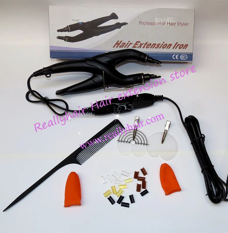 Free shipping Pink Loof Hair Extension Fusion Iron L-668-Control Hair Extension Tool Kits