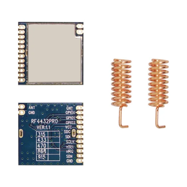 2ピース/ロットrf4432pro-低コスト433/470/868/915 mhz 100メガワット1キロメートル小さなrfトランシーバフロントエンドワイヤレスモジュール