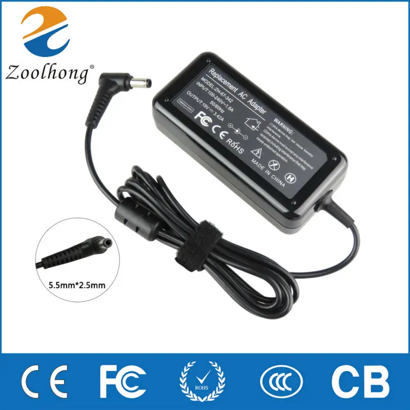 

Zoolhong High Quality 19V 3.42A 65W 5.5*2.5mm for Lenovo Laptop AC Power Adapter Charger E390 E680 E41G E42G E43L