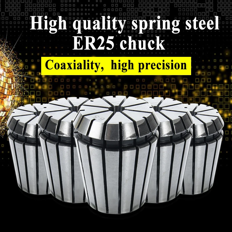 16pcs ER25 Spring Collet Chuck Set CNC Milling Collet Chuck ER25 Collect Set CNC Milling Lathe from 1mm to 16mm