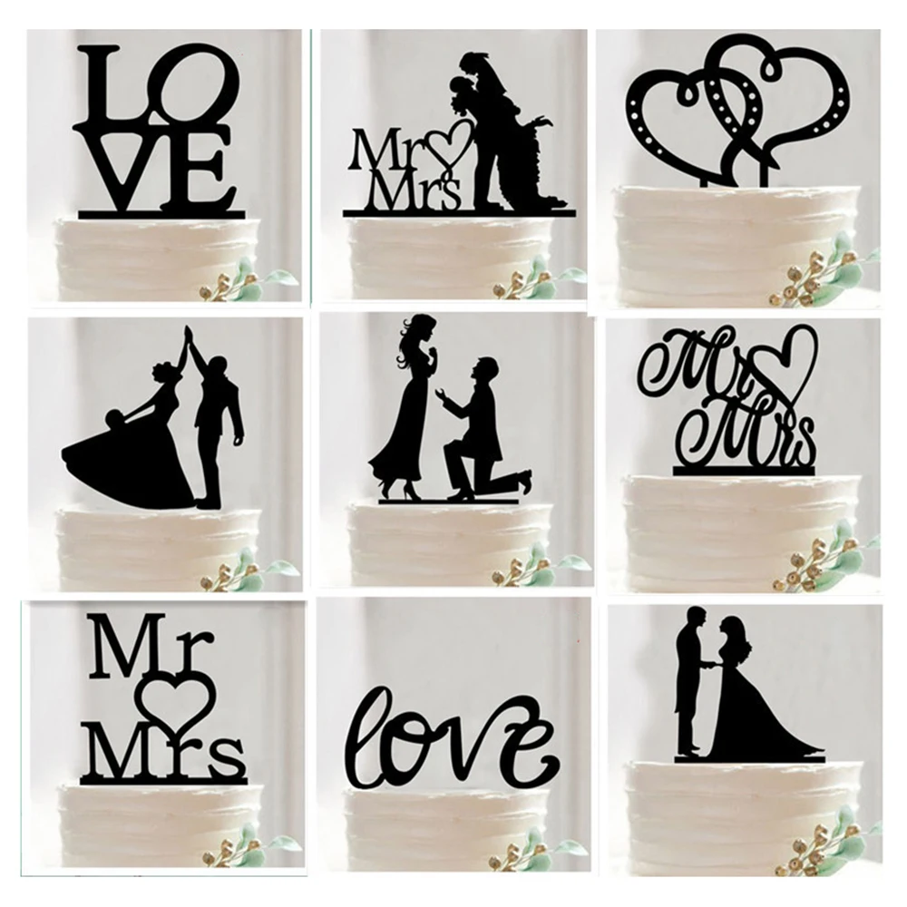 

10 pcs/lot Fashion Hot Sell mult Design Cake Topper for Wedding and Party Decoration