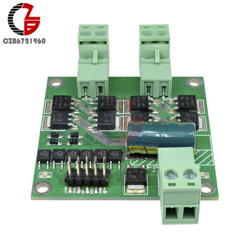 12V 24V 7A 160W Dual DC Motor Driver Module H-bridge L298 logic Control Signal Optocoupler PWM Drive Reversing Braking