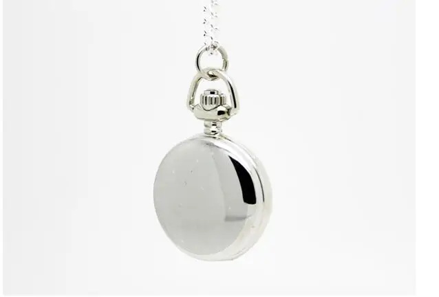 Fashion Silver Enamel Mirror Black In Wonderland Jam Roman Girl Alice Jam Saku Kalung Jam Grosir Anti Rapuh