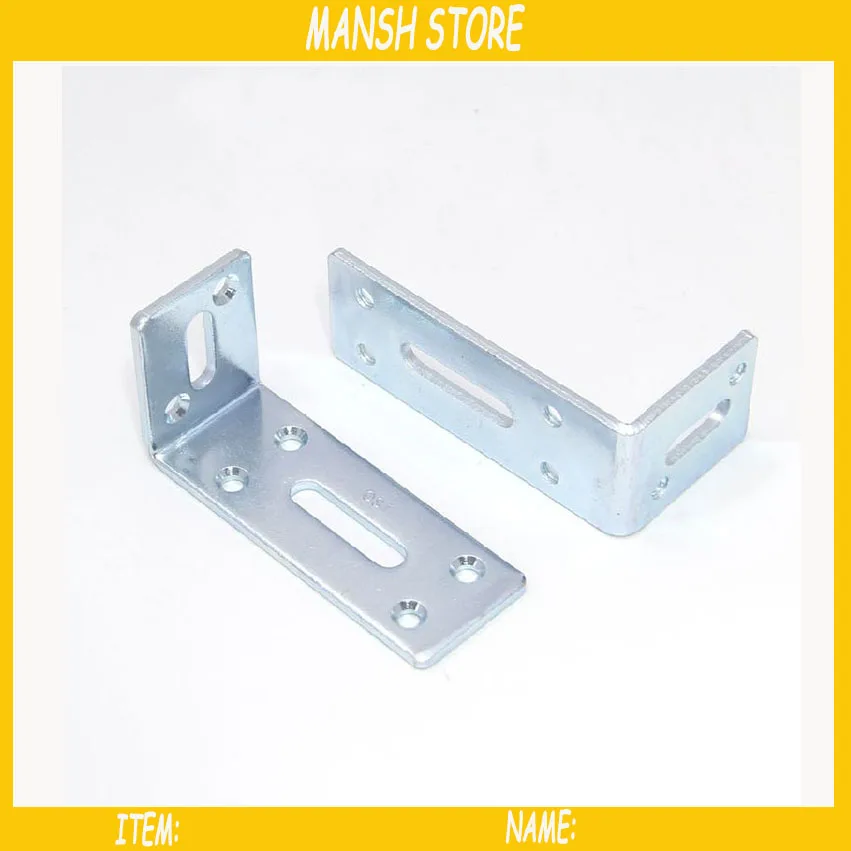 

10pcs/lot 80*30*40mm Metal Corner Bracket 90 Degree L Shape Funiture Connector Iron Corner Fitting