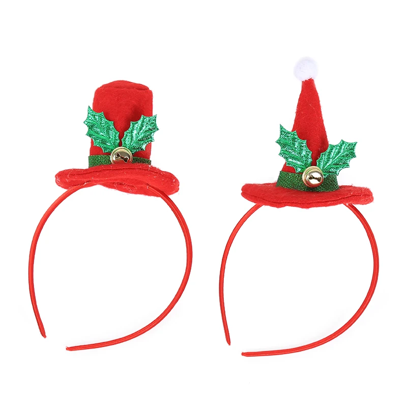 1pcs Cute Chritmas Hat Headband Xmas Headwear Party Hairband for Christmas Decoration Kids Gifts New Year Supplies