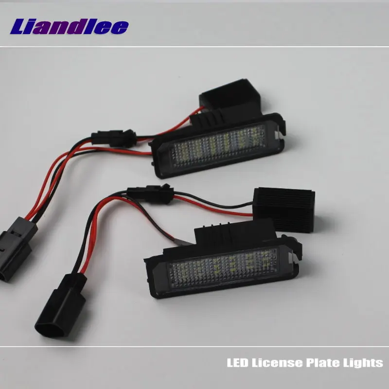 

Liandlee Car License Plate Lights For VW Phaeton 2002-2009 Auto Number Frame Lamp Bulb LED Illumination Accessories