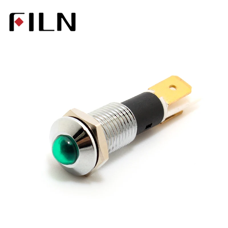 FILN-luz indicadora FL1M-10SJ-1, led roja, verde, amarilla, azul, blanca, 6v, 24v, 36v, 48v, 110v, 220v, 12v