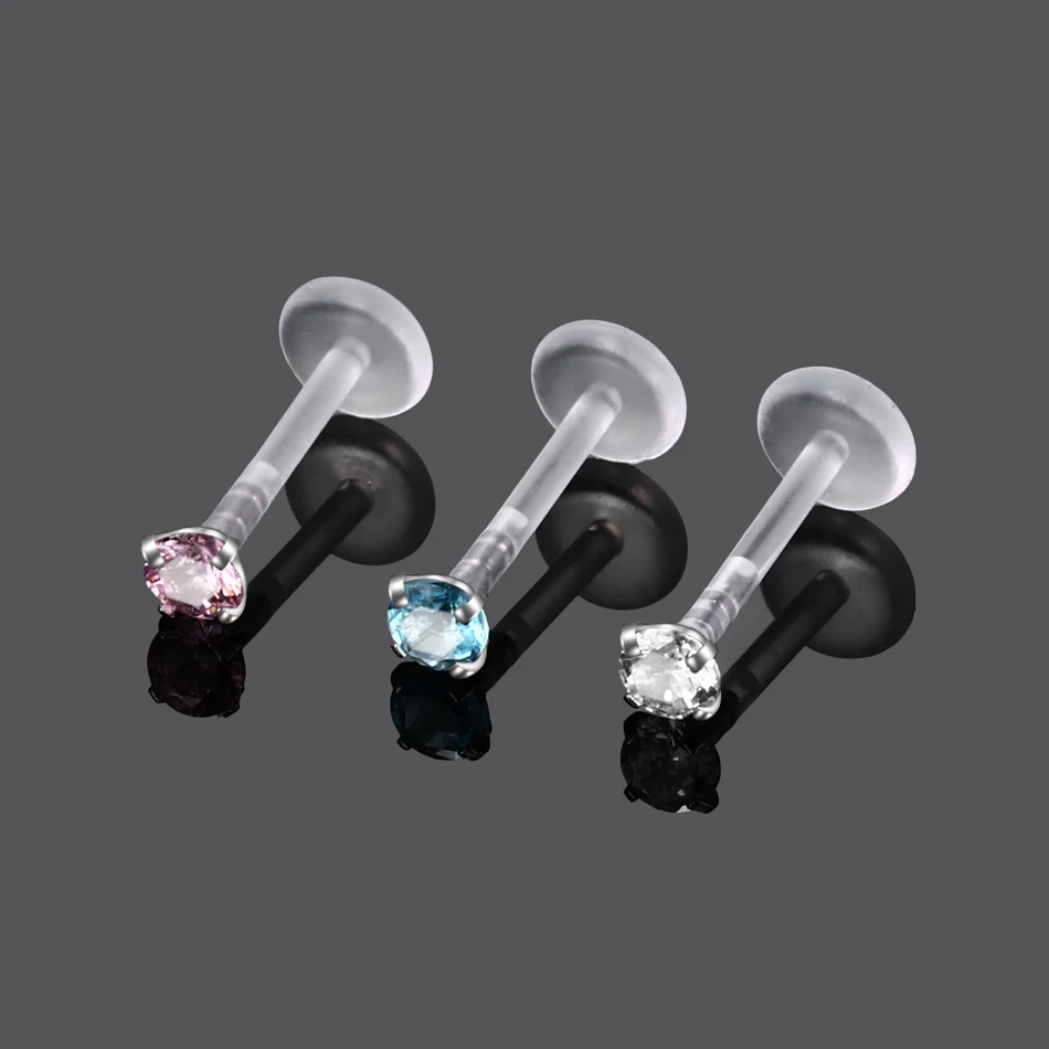 1PC Bioplast Labret Piercings Tragus Helix Monroe Lip Stud Conch Pircing Ear Cartilage Daith Pirsing Sexy Women Men Jewelry