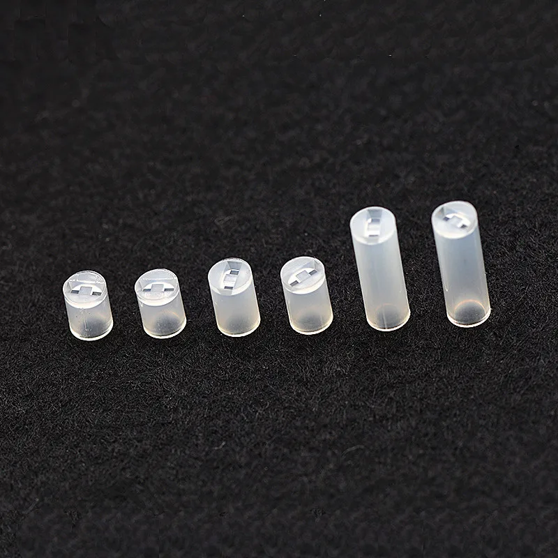 100pcs/lot Diameter 4mm Nylon PCB Board Mount LED Spacer Support Hood Length 2mm 3mm 4mm 5mm 6mm 8mm 10mm For 3mm F3 LED Diodes