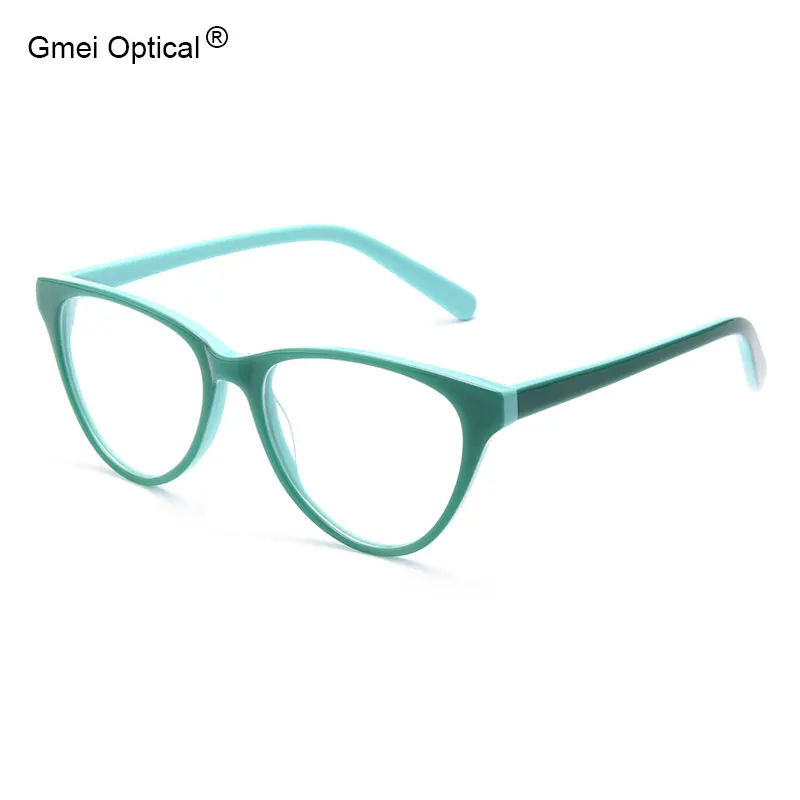 Sunglass Style Cat-Eye Hypoallergenic Acetate Full Rim Women's Optical Eyeglasses Frames With Spring Hinges Women Glasses Frame