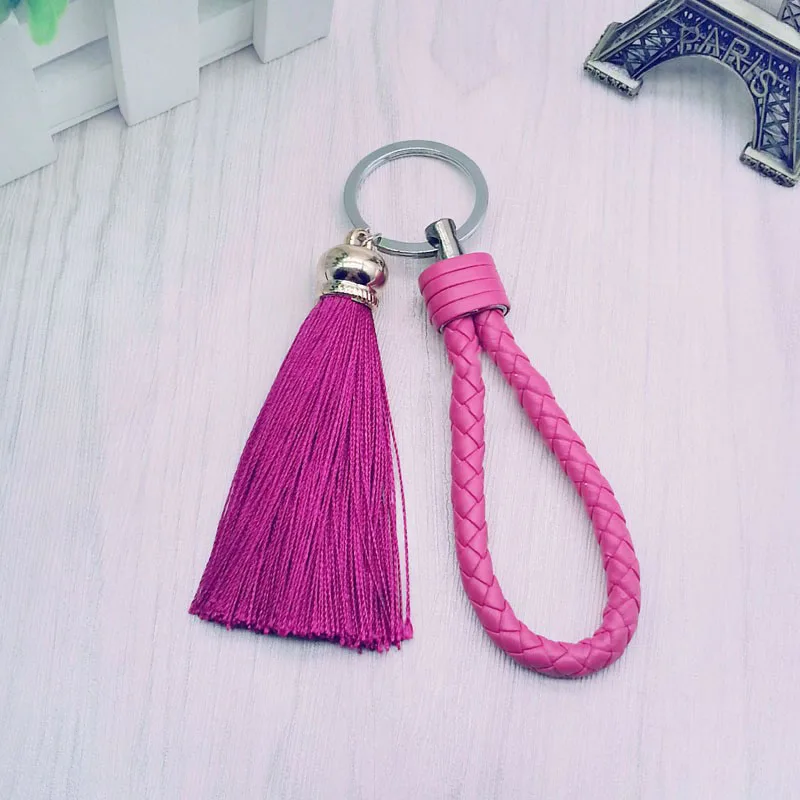 Neuer Quasten-Schlüsselanhänger für Damen, Quasten-Schlüsselanhänger für Tasche und Auto - Fransen- und PU-Gewebe-Schlüsselanhänger, Quasten-Accessoire, Schmuck Großhandel – Detail 8