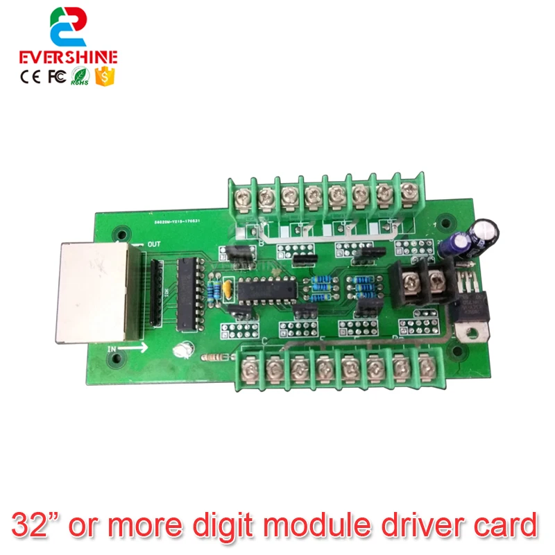 

Big digital numbers module driver card use for 52 inch or more LED digital number module gas oil price LED sign control card