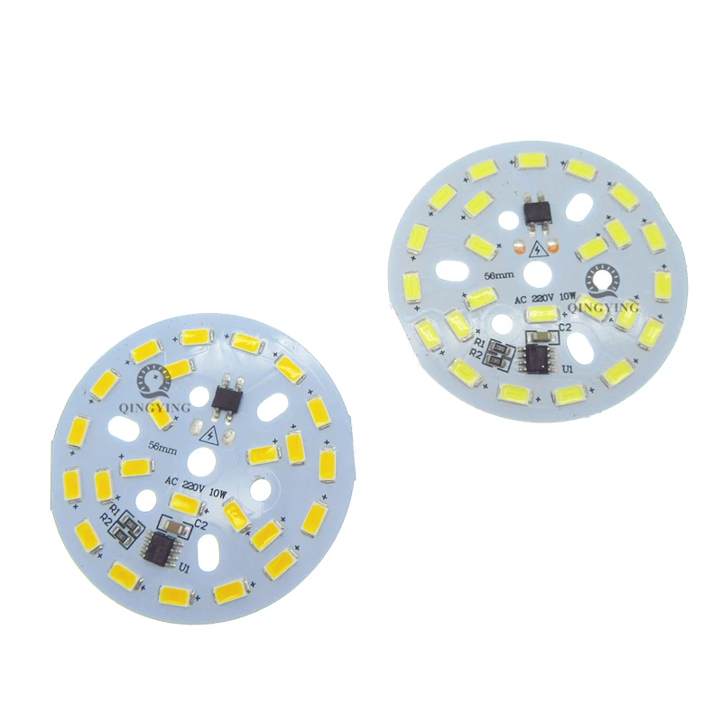 10pcs ac 220v led pcb SMD5730 3w 5w 7w 10w 12w 15w 18w 24w integrated ic driver White/ Warm White Light Source For LED Bulb