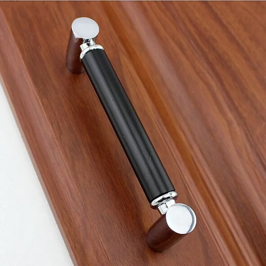 

96 128 160mm Modern Simple Fashion Silver Black Wardrobe Cupboard Kitchen Cabinet Dresser Drawer Furniture Hardware Door Handle