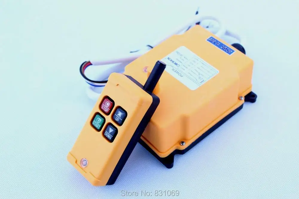 1pcs HS-4 AC/DC24V 4 Channels Control Hoist Crane Radio Remote Control Sysem Industrial Remote Control Brand New
