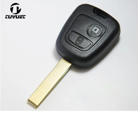 

2 Buttons Remote Key Shell For Peugeot 307 HU83 Blade With Groove Car Key Cover Case