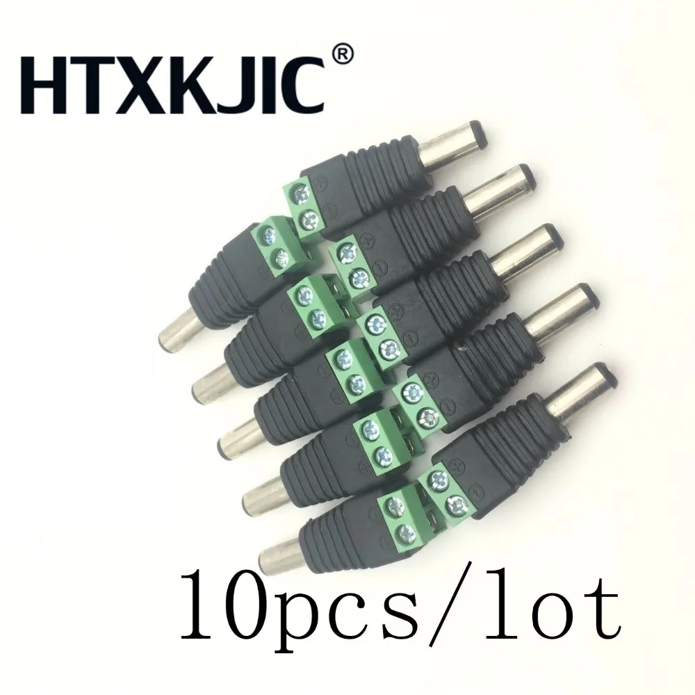 

10pcs CCTV Cameras 2.1 x 5.5 5.5*2.1mm Male DC Power Plug Jack Adapter Connector Plug