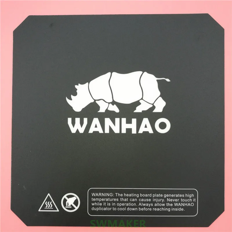 5pcs Wanhao i3 3D printer spare parts printing heated bed sticker Prusa i3 heating plate build tape black 200mm/214mm/220mm