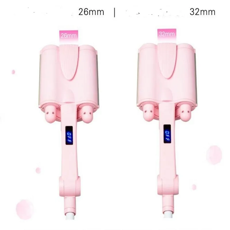 Professional Electric Magic Hair Curling Iron Ceramic Triple Barrel Spiral Curler Tongs Wave Crimple Styling Salon Roller Style