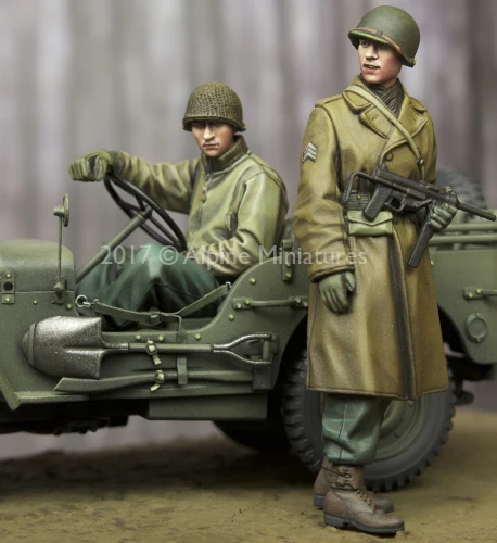 1/35 model kit resin kit  US NCO & Driver Set - 2 figs Unassembled Sculpture for Hobbyists