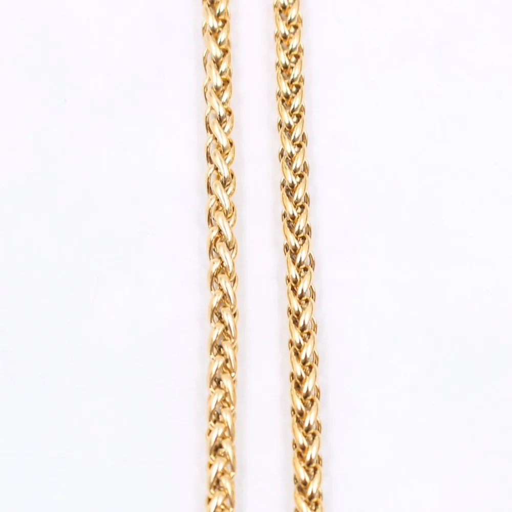Лот: 2 метра, цепочка из нержавеющей стали 3 мм с пшеничной оплеткой, сделай сам, цепочки для поиска ювелирных изделий